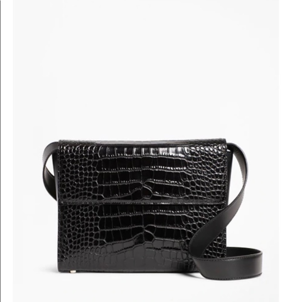 COPY - Crocodile-embossed leather shoulder bag